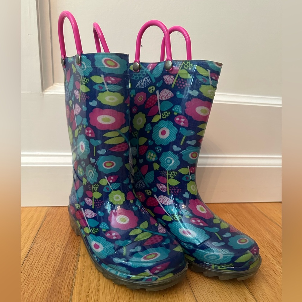 Western Chief pull-on rain boots in girls size 11